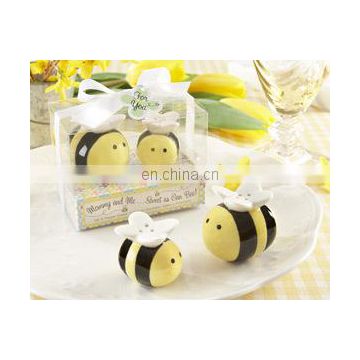 "Mommy and Me...Sweet as Can Bee" Ceramic Honeybee Salt & Pepper Shakers