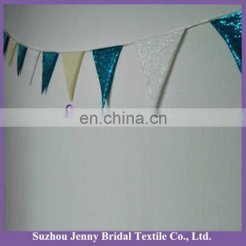 C309A party event wedding decoration sequin pennant flag christmas garland