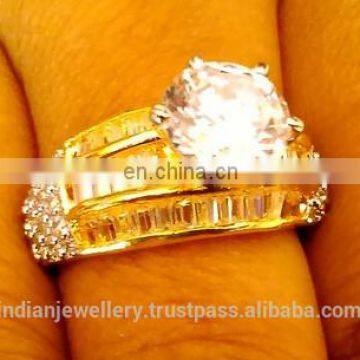 Cubic Zirconia Bridal Rings Manufacturer, Cubic Zirconia Wedding Ring Exporter