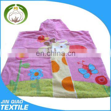 Super Soft 100% Microfiber Custom printed Animal Shape Baby Hooded Towel