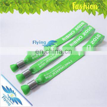 Entry Woven Fabric Bracelet Custom Cheap Cloth Events Embroidery Wristbands