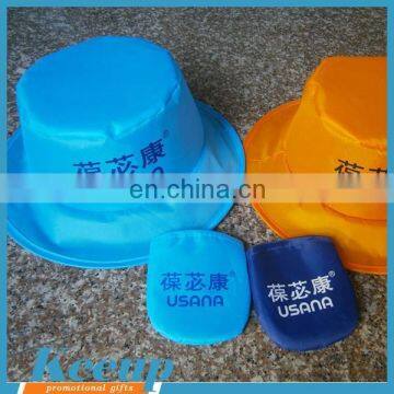 Popular promotional gifts wholesale cheap custom logofoldable polyester hats