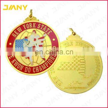 Custom Logo Gold Plated Martial Art Taekwondo Medal