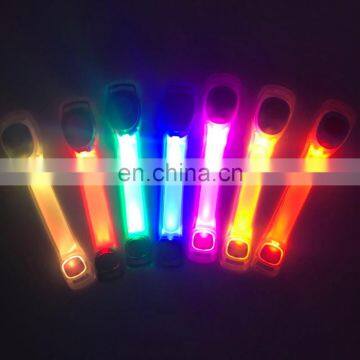 European pvc logo printed led reflective light up armband
