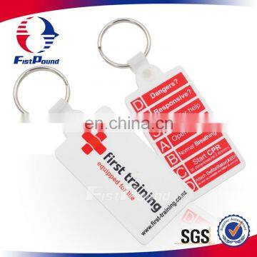 2016 fashion custom logo soft PVC keychain