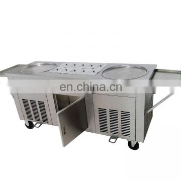 roll fry ice cream machine fried with flat pan thailand icecream food cart