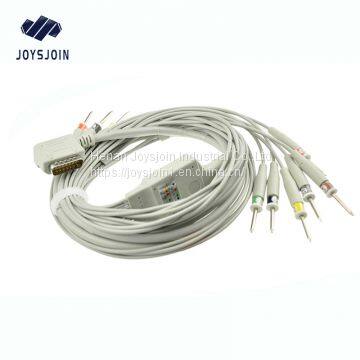 Kenz 10-Lead EKG Cable IEC/AHA/ DIN 3.0 end and Banana4.0 end