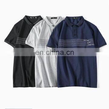 Direct factory Wholesale Custom Logo Solid Color Striped Polo Shirts For Men