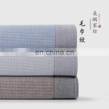 2020 Summer Luxury High Quality Organic Cotton Bed Linen Super Soft 4 Layers Double Jacquard Multi Size Cotton Summer Blanket photo-6