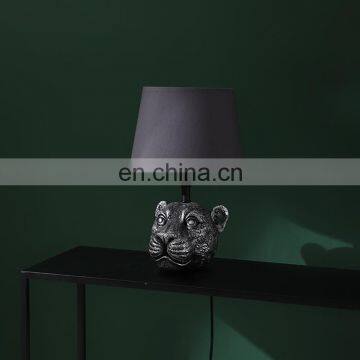 Cheetah Head Animal Statue Funny Small Decoration Customised Office Retro Desk Lamps for Hotel Bedroom photo-3