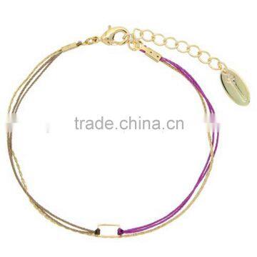 WL1070 Initial Charm Chain Bracelet Letter Bracelet Gold Plated Stainless Steel Jewelry photo-5