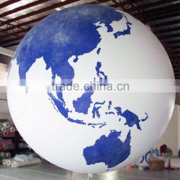 logo Printing inflatable globe shape helium balloon