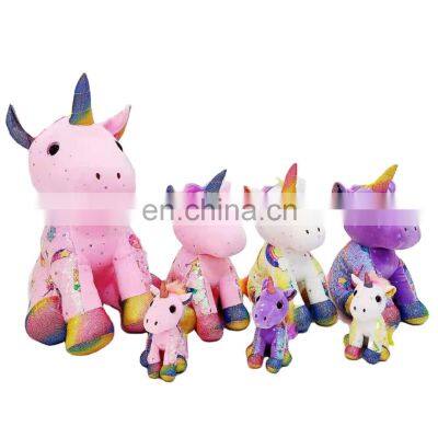 Fast Shipping Cartoon unicorn cotton plush animal toys children girl and boy doll Rag Doll gift toys Christmas presents gifts