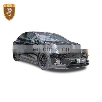 Car Accessories Carbon Fiber front lip rear lip side skirts for Tesla Model X modification Revo Zport style body kit