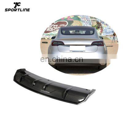 Carbon Fiber MODEL 3 Rear Diffuser for Tesla Model 3 Sedan 4-Door 2016-2019 3pcs/Set