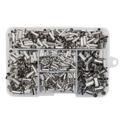 EN Bare End Boxed Combination Cold Pressed Terminal Block Tube Pins 1250pcs