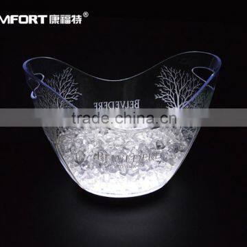 led lighting belvedere vodka bottle ice bucket factory price