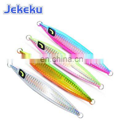 2021 NEW Slow Sinking Fall Fishing Lure Glow Hard Metal LeadJig Bait 130g 150g 180g Jigging Luminous Artificial Saltwater Bait T