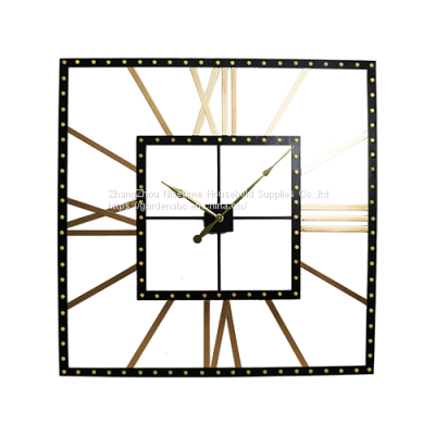 25 Inch Large Metal Skeleton Decorative Wall Clock