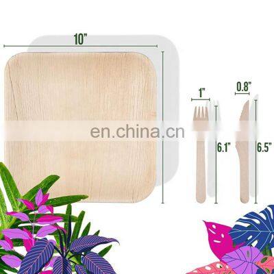 Disposable Eco-Friendly Natural Palm Leaf Plates bamboo plates Compostable 6'' 8\