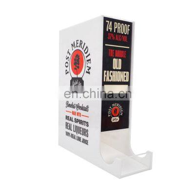 UV printing white display box small tin holder wholesale custom acrylic can bottle dispenser