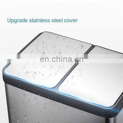 Hot Selling Household 2 in 1 Stainless Steel 40l 60l Recycle Waste Bin for Kitchen photo-3