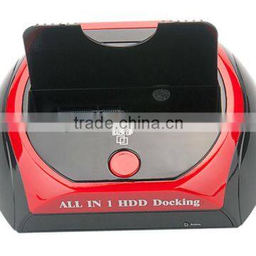 2013 hot-sell multi function 2.5 3.5 all-in-1 USB 2.0 HDD SATA HDD docking station ,sata hdd docking station driver