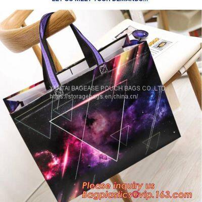 Heavy Duty Grocery Tote Bag, Royal Blue Large & Super Strong, Reusable Shopping Bags With Stand-up PL Bottom, Bagease photo-4