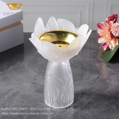 SAINT-VIEW 2022 New Collection Crystal Vase Manufactures Ramadan Mubkhar Backoor Gift Set Coffee Tray Gift Souvenir Shop Wholesale photo-2