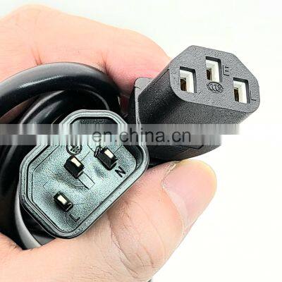 Guangzhou Top quality 1.8 meter,6ft 18AWG full copper C13 to C14  Power Extension Cords Power Cord Cable