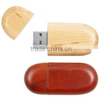 promotion logo customized print usb wood 8gb