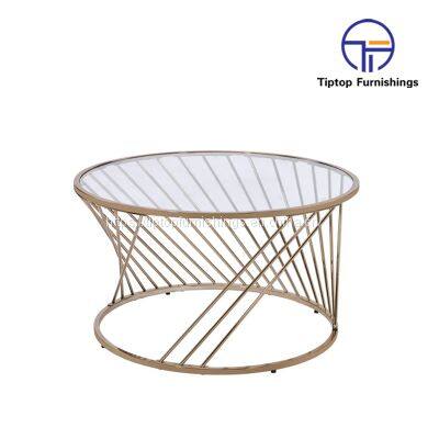 Modern Stainless Steel Gold Light Luxury square coffee table Italian white marble coffee table