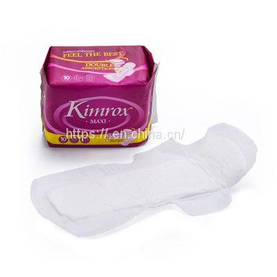 Sanitary Pads For Women, Maxi Super Absorbent Night Pads, With Wings, Unscented, 10 Count photo-2