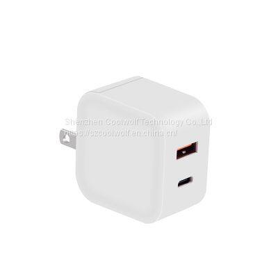 1a1c Output Us Plug 20W Fast Power Adapter 5V 3A, 9V 2.22A USB Transformer 12V 1.67A Type C Mobile Phone PD Charger photo-3