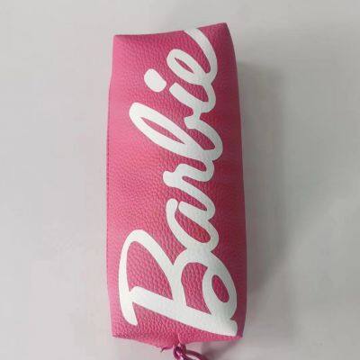 Customized Wholesale Pink Pu Leather Pencil Pouch Fashion Waterproof OEM Available photo-3