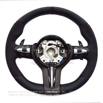 For BMW F30 F10 F20 F22/23/44/F32/F33/36 Alcantara Leather Carbon Fiber MultiFunctional Steering Wheel Assembly