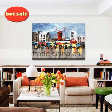 Abstract Modern Textured Canvas Oil Painting modern city scenery YB-137