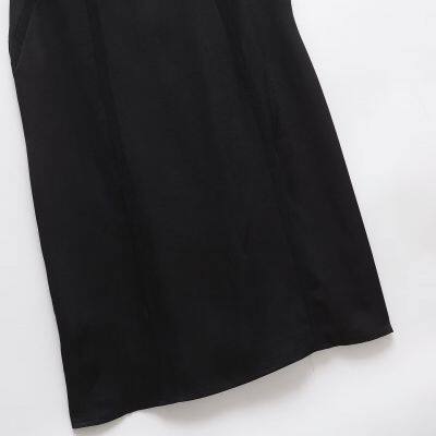 Elegant Women's Temperament V-neck Sleeveless Mid Length Backless Dress, Small Black Dress photo-3