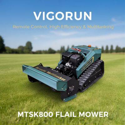 Vigorun MTSK800 Remote Control Robot Mower, Self-Locking Slope Safety Robot Mulcher for Agricultural Use