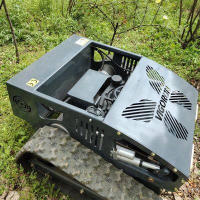 Gasoline/Electric Hybrid Cordless Remotely Controlled Lawn Cutting Machine 800mm Cutting Width 4Km/H Speed High Torque Engine photo-4