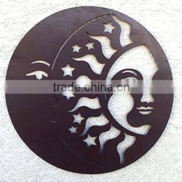 China Factory Metal Wall Sun And Moon Home Decor