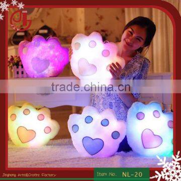 Paw Shaped Plush LED Pillow
