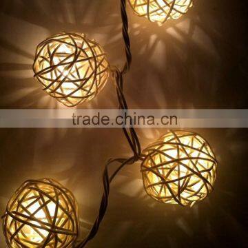 Solar Powered Handcraft 20LEDS Cotton Ball Light Plug-in Decoration Light Holiday Lighting