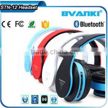 New Products 2016 STN-12 HIFI Noise Isolating Headband Headphones Wireless Bluetooth Headset With fm and tf Card Supplier's Choice photo-4