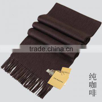 Wholesale Top Quality Unisex Woman Man Plain Pure 100% Wool Scarf photo-3