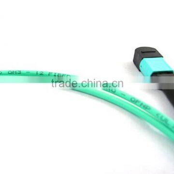 MPO-MPO 12 core multimode 10G OM3 fiber optic patch cord Interior pre-terminated fiber optic cable