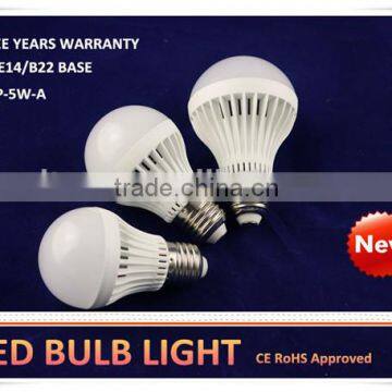 Hangzhou factory, 5w LED Bulb light ,LED Residential Lighting with CE RoHS cerfication