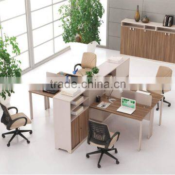 Wooden 4 person office workstation modular partition design (SZ-WSB329)