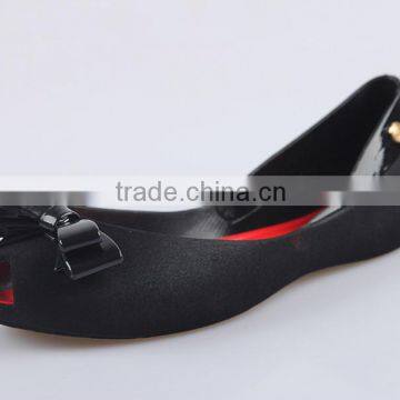 2016 Women Flats Shoes Fish Mouth Butterfly Plastic Melissa Shoes Causal Lady Shoes Pvc Jelly Flats Shoes for Women photo-3