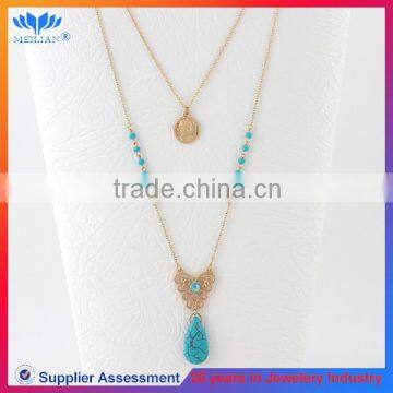 TOP SALE FASHION DESIGN teardrop shaped pendant necklace